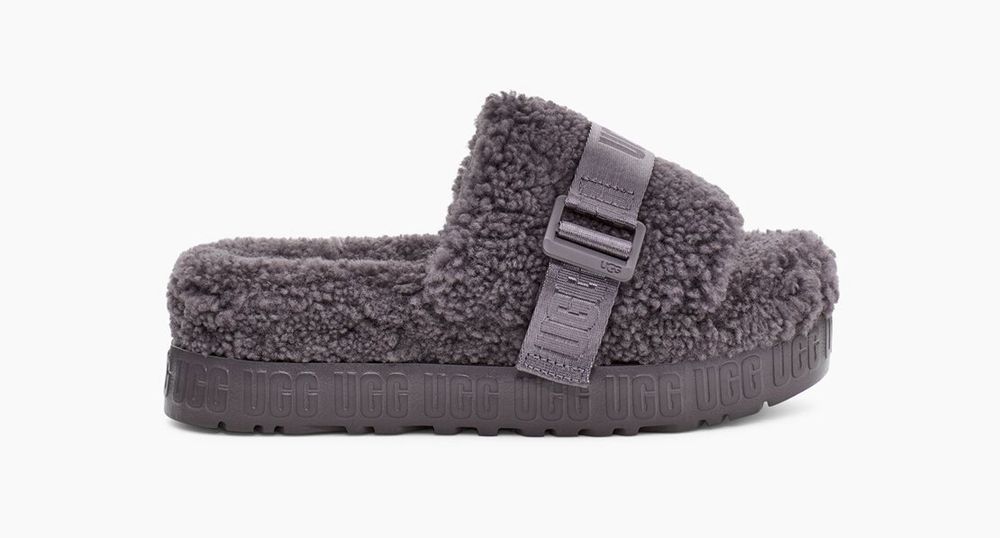 Ugg Slipper Womens - Ugg Fluffita Grey - 316IOYAUW